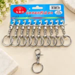 (8031-F )METAL HOOK KEYCHAIN FOR CAR & BIKE (PACK OF 10)