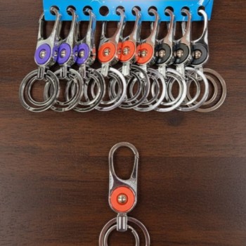 (7044)METAL HOOK KEYCHAIN FOR CAR & BIKE ( 10 pcs in one pkt )