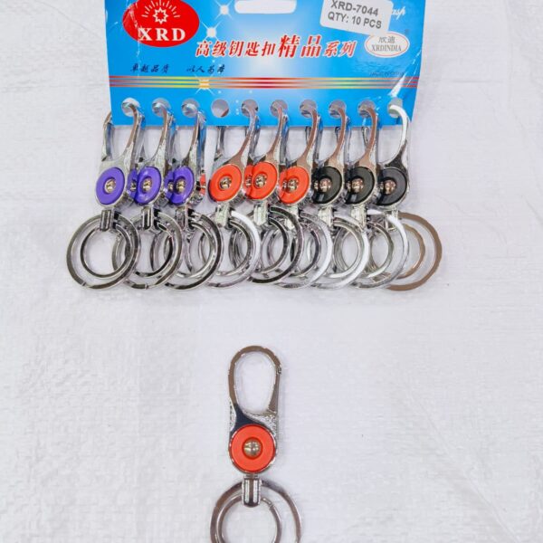 (7044)METAL HOOK KEYCHAIN FOR CAR & BIKE ( 10 pcs in one pkt )