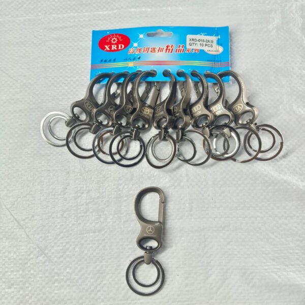 (018-2A)METAL HOOK KEYCHAIN FOR CAR & BIKE ( 10 pcs in one pkt )