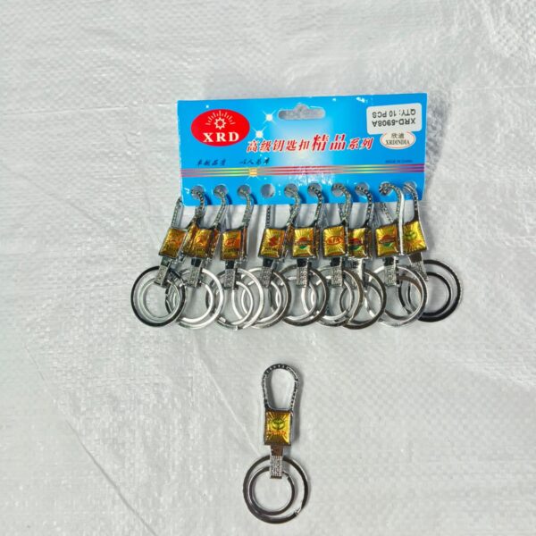 (5908-A) METAL HOOK KEYCHAIN FOR CAR & BIKE ( 10 pcs in one pkt )