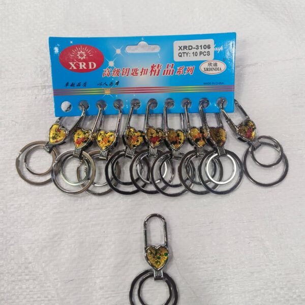 (3106) METAL HOOK KEYCHAIN FOR CAR & BIKE ( 10 pcs in one pkt )