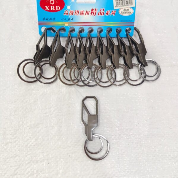 (6503-2) METAL HOOK KEYCHAIN FOR CAR & BIKE ( 10 pcs in one pkt )