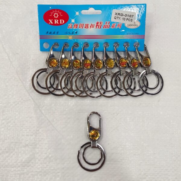 (3107) METAL HOOK KEYCHAIN FOR CAR & BIKE ( 10 pcs in one pkt )