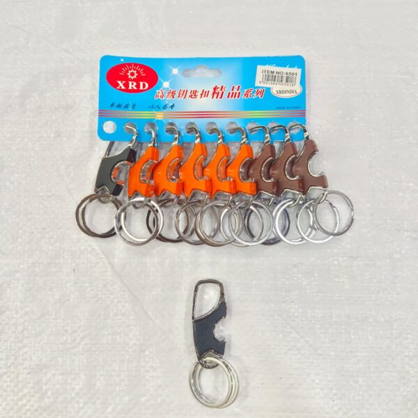 (6501)METAL HOOK KEYCHAIN FOR CAR & BIKE ( 10 pcs in one pkt )