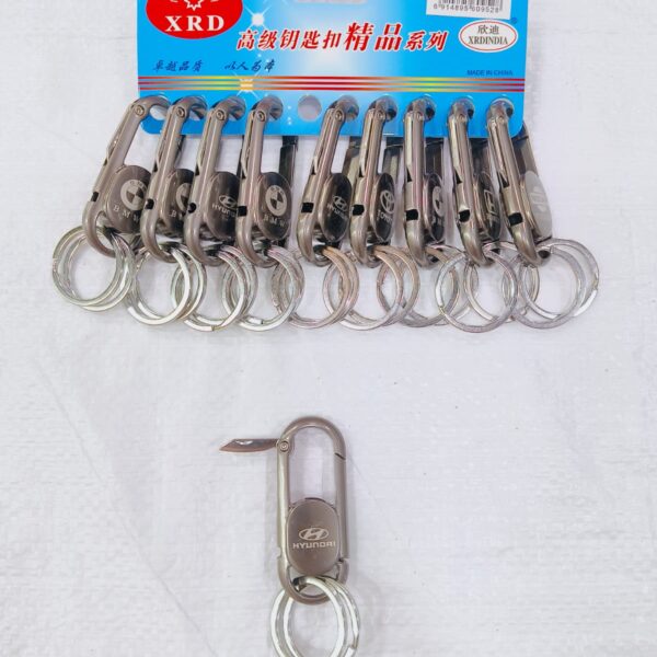 (6095-2A) METAL HOOK KEYCHAIN FOR CAR & BIKE ( 10 pcs in one pkt )