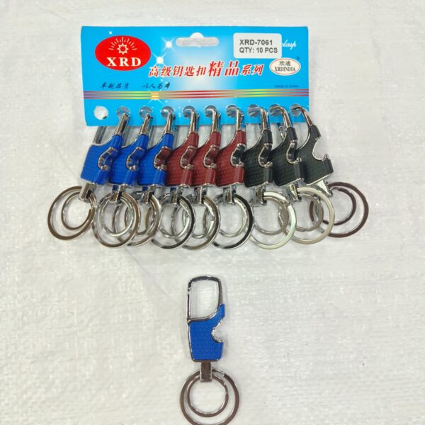 (7061) METAL HOOK KEYCHAIN FOR CAR & BIKE ( 10 pcs in one pkt )