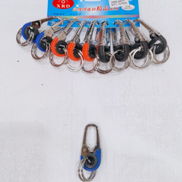 (8011) METAL HOOK KEYCHAIN FOR CAR & BIKE ( 10 pcs in one pkt )