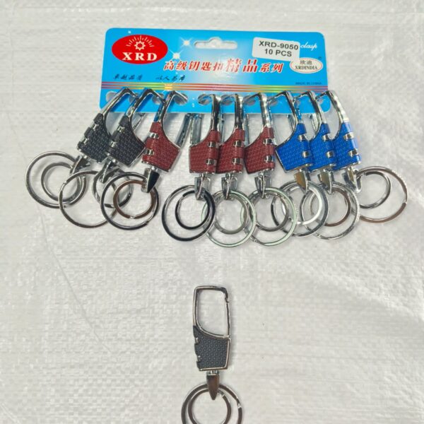 (9050) METAL HOOK KEYCHAIN FOR CAR & BIKE ( 10 pcs in one pkt )