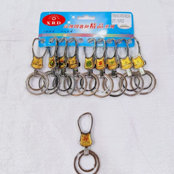 (5923-A) METAL HOOK KEYCHAIN FOR CAR & BIKE ( 10 pcs in one pkt )