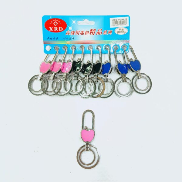 (6022) METAL HOOK KEYCHAIN FOR CAR & BIKE ( 10 pcs in one pkt )