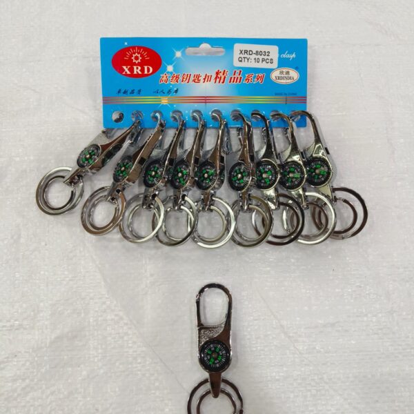 (8032) METAL HOOK KEYCHAIN FOR CAR & BIKE ( 10 pcs in one pkt )