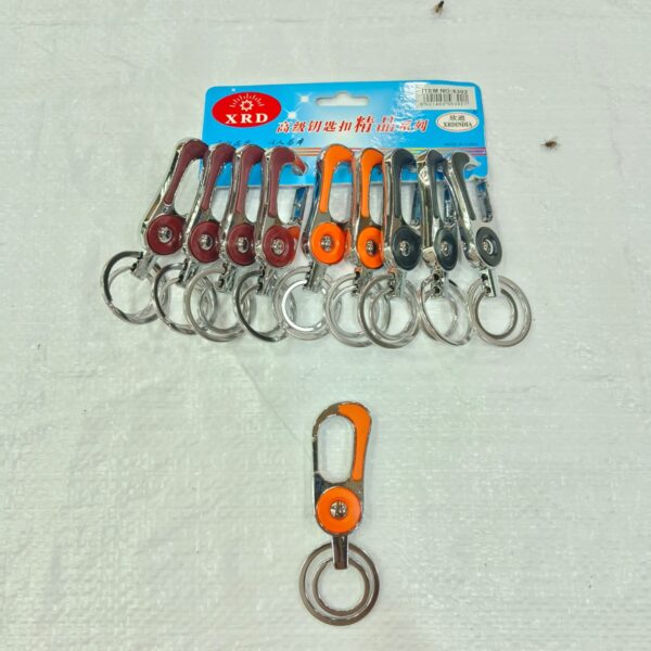 (6302) METAL HOOK KEYCHAIN FOR CAR & BIKE ( 10 pcs in one pkt )