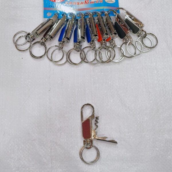 (8041) METAL HOOK KEYCHAIN FOR CAR & BIKE ( 10 pcs in one pkt )
