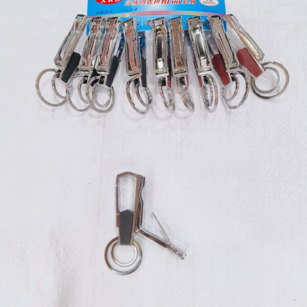(8046)METAL HOOK KEYCHAIN FOR CAR & BIKE ( 10 pcs in one pkt )