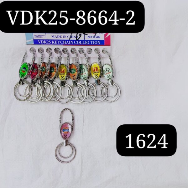 (8864-2) METAL HOOK KEYCHAIN FOR CAR BIKE ( 10 pcs in one pkt )