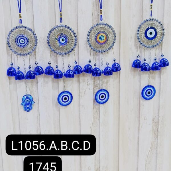 (L1056.A.B.C.D) EVIL EYE KEYCHAIN & HANGING (MIX) ( In one pkt 4 pcs)
