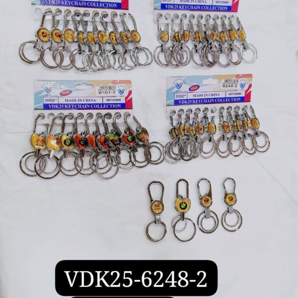 (6248-2) METAL HOOK KEYCHAIN FOR BIKE CAR (10 pcs in one pkt )