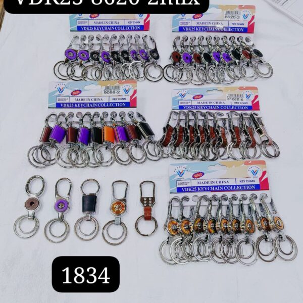 (8620-2mix) METAL HOOK KEYCHAIN CAR FOR BIKE ( 10 pcs in one pkt )