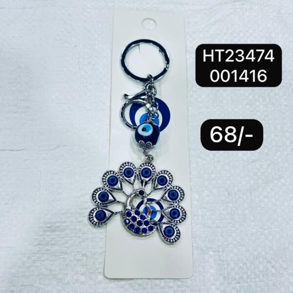(HT23474) EVIL EYE KEYCHAIN & HANGING ( In one pkt 12 pcs )