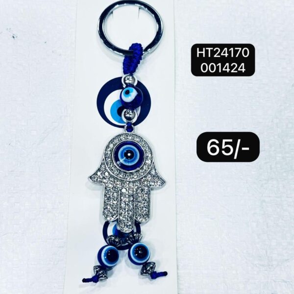 (HT24170) EVIL EYE KEYCHAIN & HANGING ( In one pkt 12 pcs )