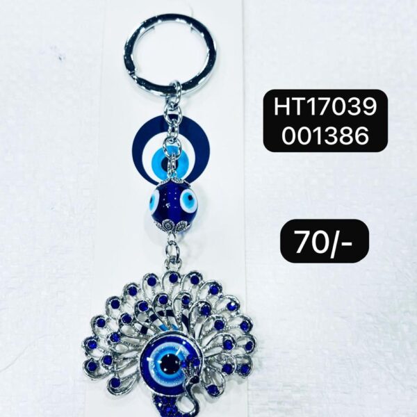 (HT17039) EVIL EYE KEYCHAIN & HANGING ( In one pkt 12 pcs )