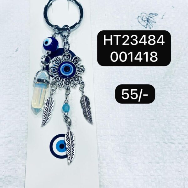(HT23484) EVIL EYE KEYCHAIN & HANGING ( In one pkt 12 pcs )