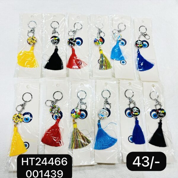 (HT24466) EVIL EYE KEYCHAIN & HANGING (MIX) ( In one pkt 12 pcs )