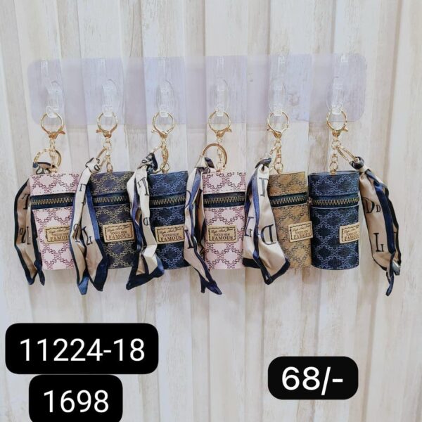 (11224-18) COIN PURSE KEYCHAIN ( In one pkt 12 pcs )