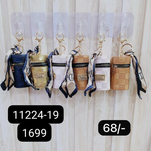 (11224-19) COIN PURSE KEYCHAIN (In one pkt 12 pcs )