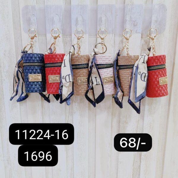 (11224-16) COIN PURSE KEYCHAIN ( In one pkt 12 pcs )