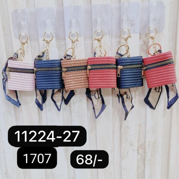 (11224-27) COIN PURSE KEYCHAIN ( In one pkt 12 pcs )