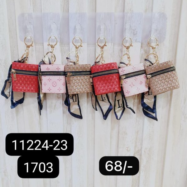 (11224-23) COIN PURSE KEYCHAIN ( In one pkt 12 pcs)