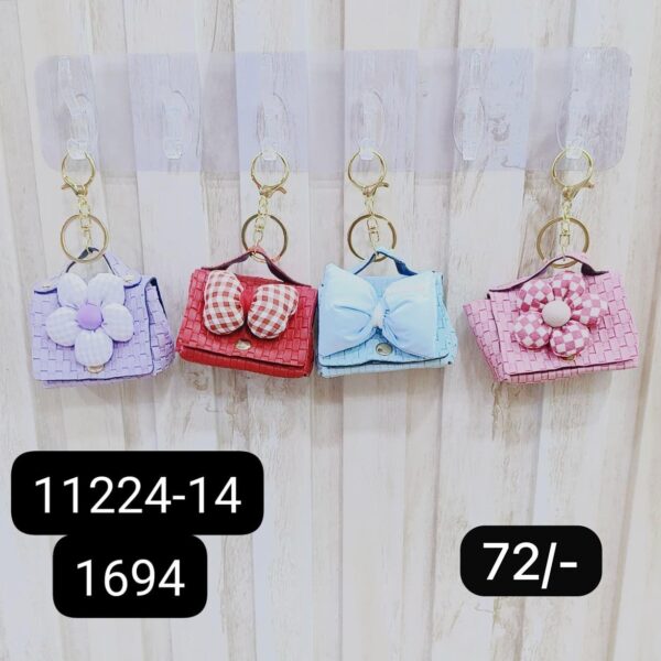 (11224-14) COIN PURSE KEYCHAIN ( In one pkt 12 pcs )