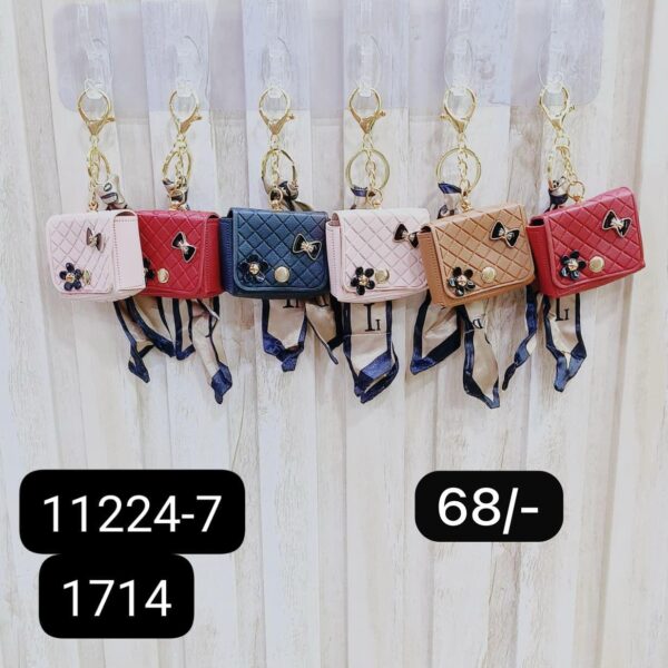 (11224-7 COIN PURSE KEYCHAIN ( In one pkt 12 pcs )