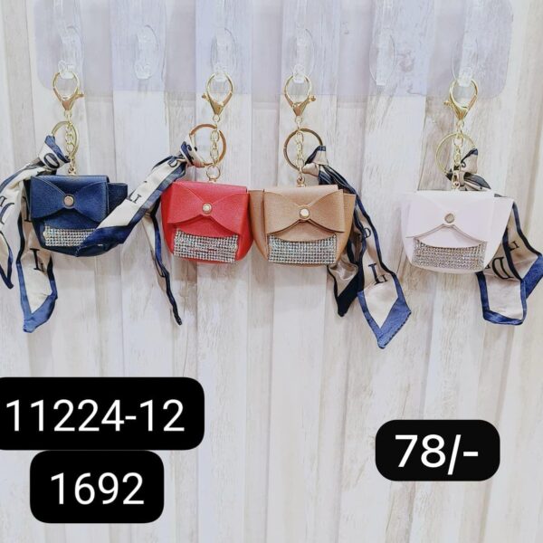 (11224-12) COIN PURSE KEYCHAIN ( In one pkt 12 pcs )