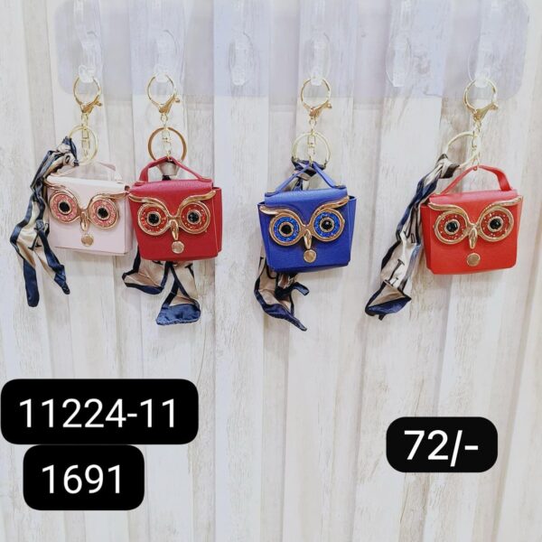 (11224-11) COIN  PURSE KEYCHAIN ( In one pkt 12 pcs )