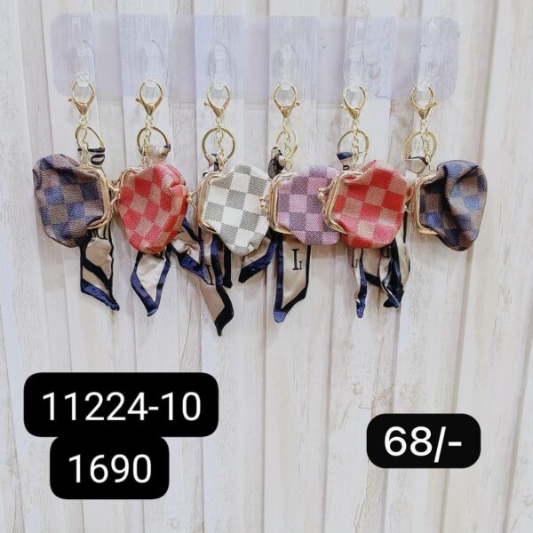 (11224-10) COIN PURSE KEYCHAIN ( In one pkt 12 pcs )