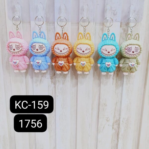 (KC-159) LABUBU FACE CHANGE KEYCHAIN ( In one pkt 12 pcs )