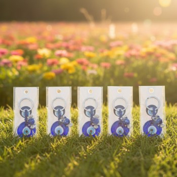 (HT22213) EVIL EYE KEYCHAIN & HANGING ( In one  pkt 12 pcs )