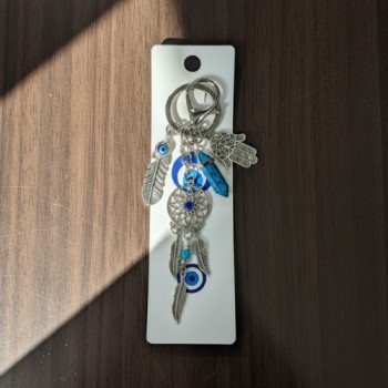 (HT21049) EVIL EYE KEYCHAIN & HANGING ( In one pkt 12 pcs )