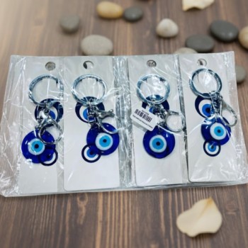 (HT22219) EVIL EYE KEYCHAIN & HANGING ( In one pkt 12 pcs )