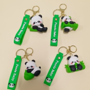 PANDA BABY "PVC" KEYCHAIN GOLDEN HOOK