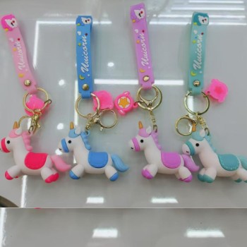 UNICORN "PVC" KEYCHAIN GOLDEN HOOK