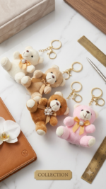 CHU-CHU TEDDY KEYCHAIN MIX COLOR (PACK OF 12)