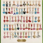 RHINESTONE KEYCHAIN (PACK OF 6) (MIX DESIGNS)